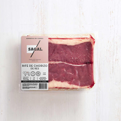 Dos Bifes de Chorizo crudos marca sagal empacados al vacio