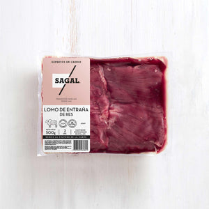 Dos Lomos de Entraña de Res marca Sagal Empacados al Vacio